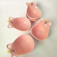 ราคา [COD] [tiktok]5-Inch Ceramic Cup, Pink Elephant Pattern, Beautiful and Cute, Holds Desserts, Made from Premium Grade Ceramic. Can Be Used in the Microwave (1732970447839200717)