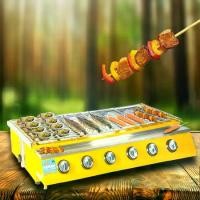 ราคา [ผ่อน 0%]Gas Grill เตาปิ้งย่างใช้แก๊สไร้ควัน 6 หัวอินฟาเรด เตาย่าง BBQ Oven (1733694149640357287)