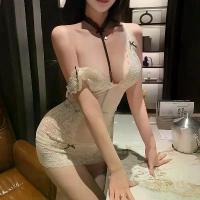 ราคา <hidden name="">Women's Underwear High-End Stunner Lace See-through Hip Nightdress Pure Desire Wind Cut-out Bottoming Bandage Deep V Nightdress Women's Tools to Meet Needs</hidden> (173378387140323034