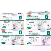 ราคา Longmed ผ้าก๊อซยืด 12 ม้วน/กล่อง Conforming Bandage กว้าง 2,3,4 นิ้ว ยาว 5 หลา ผ้าก๊อซพันแผล แบบม้วน ก๊อซม้วน ผ้าก๊อซม้วนพันแผล (1734745393424270914)