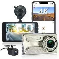 ราคา กล้องติดรถ X20MAX 4K WIFI จอทัชสกรีน4" กล้องหน้า4K/กล้องหลัง1080P (1734375291266499919)