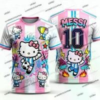 ราคา 2026 New Hello Kitty Kids Cartoon Jersey Messi Adult Men/Women Collectible Edition Football Jersey Sports Short Sleeve (1733812606540940665)