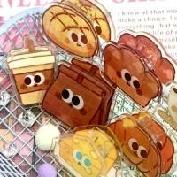 ราคา PP cute double-sided sticky note folder for girls, acrylic ins-style exam paper student bread clip storage cartoon (1734762994598053196)