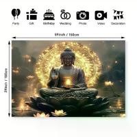 ราคา 1pc Giant Buddha with Lotus Design Photography Backdrop – Vibrant Polyester Fabric, Serene Meditation Scene for Home Decor, Studios, and Events, Easy Care & Eye-Catching Visual Impact, Spiri (17338581