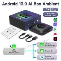 ราคา Carlinkit Ai BOX 4+64GB QCM6225 กล่องสมาร์ท TV แอนดรอยด์ 13 LED ไร้สาย สำหรับรถยนต์ รองรับ Android Auto & Apple CarPlay อุปกรณ์แปลงหน้าจอรถ พร้อม YouTube ระบบปลดล็อคหน้าจอ ติดตั้ (1731882509271075686)