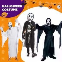 ราคา Halloween ชุดผีผ้าคลุม กระดูก เด็ก-ผู้ใหญ่ หน้ากากพลาสติก-หน้ากากผ้า ฮัลโลวีน งานปาร์ตี้ แฟนซี//Find Funny (1734404332431639758)