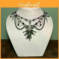 ราคา Womens Halloween Statement Necklace With Alloy Pendant And Tassel Design (1734942900122060766)