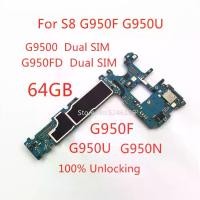 ราคา ปลดล็อคเมนบอร์ด, 1 ชิ้น, สำหรับ Samsung Galaxy S8 G950FD, G950F, G950U, G950N, G9500, 64GB, เปลี่ยนชิ้นส่วน (1731585252286563362)