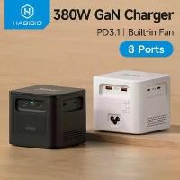 ราคา ที่ชาร์จ USB C, Hagibis, 380W, 8 พอร์ต, สถานีชาร์จ GaN Type C, PD 3.1 คู่, ที่ชาร์จเร็ว 140W, เข้ากันได้กับ MacBook, iPhone, Dell XPS, Samsung (1731153978477874040)