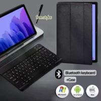 ราคา 【Crystal】 For Samsung Galaxy Tab A7 10.4 2020 T500 T505/Tab A 10.1 2019 T510 T515 Case Leather Stand Tablet Cover + Bluetooth Keyboard (1734885602632107432)