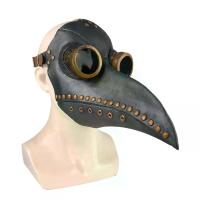 ราคา Halloween Costume Plague Doctor Bird Mask Long Nose Beak Doctor Crow Mask Latex Masquerade Vent Adjustable Size Ventilation for Props Cosplay (1734735716980393089)