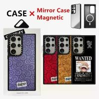ราคา SAMSUNG CaseTifg One Piece Devil Fruit Luffyกระจกแม่เหล็กชาร์จเคสโทรศัพท์พร้อมกล่องสําหรับSamsung Galaxy S23 S24 S25 Ult (1734802783858689179)