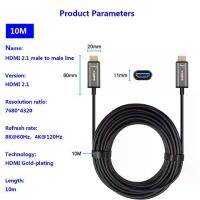 ราคา สายไฟเบอร์ออปติก HDMI รุ่น 2.1 รองรับ 8K ความยาว 32.8 ฟุต / 10 เมตร / 393.7 นิ้ว อัตราภาพ 8K60Hz และ 4K120Hz เข้ากันได้กับทีวี LG, Samsung, Sony (1735201951698290675)