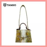 ราคา TANGO กระเป๋าแฟชั่นสตรีรุ่น KUTIC สี GOLD กระเป๋าหนังงูแท้ Exotic Python Leather Bag (1735337497283757858)