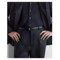 ราคา WARDROBE MINISTRY - เข็มขัดหนังแท้ Real Slim Classic Croc-Effect Leather Belt in Onyx (1734608101689951525)