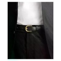 ราคา WARDROBE MINISTRY - เข็มขัดหนังแท้ Real Slim Classic Full-Grain Leather Belt in Black (1734608047639135737)