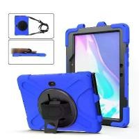 ราคา Silicone shockproof case for Samsung Galaxy Tab Active 4 Pro 5G SM-T630 T630U T636 T636B rotary stand cover Active4Pro 10.1" protective casing with pen slot hand belt shoulder strap (17345366746235876