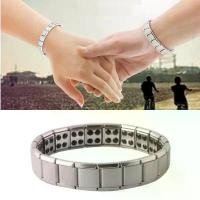 ราคา คนไทยแนะนำ!- ♞สร้อยข้อมือแม่เหล็กไทเทเนียม เจอร์เมเนียม เพื่อสุขภาพ Germanium Titanium Steel Bracelet 316L✣ (1734553890728477996)