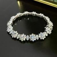 ราคา Diamonds Bracelet Necklace For Women 925 Sterling Silver Jewelry Plated S925 Silver For Engagement Wedding Gift (1734847420098840193)