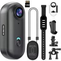 ราคา 4K Mini WiFi Action Camera Thumb POV Portable Body Cam Wearable Video Recorder , Helmet Mount, Magnetic Sport DV for Bike Cycling, Pet, Vlogging (1734649372038825167)