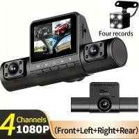 ราคา 4-Channel HD Dash Camera, 1pc, 1080P, with LED Display, 5.08cm Push Button Control, Night Vision, 5V Car Plug Power, 150mAh Rechargeable Lithium Polymer Battery, Front / Left / R (1734890941738091641)