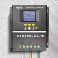 ราคา 100A MPPT Solar Charge Controller Solar PV Battery Charger LCD Display Intelligent Regulator Dual USB 12V 24V 36V 48V for Solar Panel (1735290733070681543)