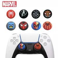ราคา 2 ชิ้น/เซ็ต SpiderMan Deadpool Thumb Grip Cap สําหรับ Playstation PS5 PS4 Xbox Series เกมจอยสติ๊ก Controller Thumbstick (1735093214119691408)