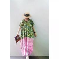 ราคา Indian Cotton Block Print Dress. Cross Rope Design with Bow Tie at the Front. 2-Tone Color Combination. A-Line Pattern. Has Pockets. ☆ Super Cute Pattern, Beautiful and Bright Fa (1735461085232661667)