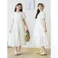 ราคา ชุดเดรสกระโปรงลูกไม้สีขาว ชุดกระโปรงเด็กโตสีขาว ชุดไปงานเด็กสีขาว Premium Dress (1734549940141590100)