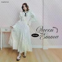 ราคา FLAT2112 : QUEEN EMMA MAXI DRESS เดรสยาวลายดอกสีขาว เดรสลูกคุณลุคเจ้าหญิง ใส่แล้วดูแพง เดรสตัวเดียวจบ เดรสลูกคุณ (FF1448) (1735167812790093369)