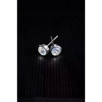 ราคา ต่างหู Moonstone 4mm ต่างหูผู้หญิง เงินแท้ 925 ต่างหูหินมูนสโตน ต่างหูสตั๊ด มินิมอล Gemstone Stud Earrings (1735081200682107929)