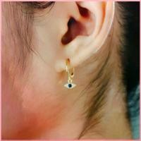 ราคา Vachana - Evil Eyes Blue CZ Huggie Hoop Earrings ขาย (1735432101080826999)