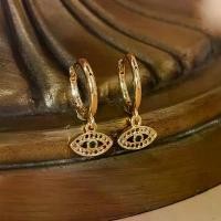 ราคา Vachana - 9 Lucky Gems Evil Eyes Huggie Hoop Earrings (ต่างหูนพเก้าดวงตาปีศาจสีทอง) (1734388532511278711)