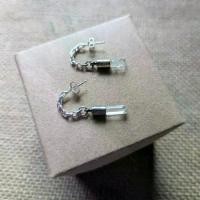 ราคา ต่างหูหินแท้ ดีไซน์มินิมอล กึ่งห่วง ลายโซ่ | Raw Stone Chain Hoop-Look Stud Earrings (1733479037584115078)