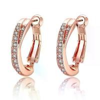 ราคา 【L stal】 New 925 Sterling Silver Earrings Inlaid Zircon Earrings 14K Rose Gold Earrings For Women'S Charm Jewelry Gift (1734898423499490341)