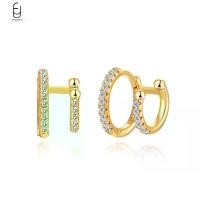 ราคา 【liuns】 925 Sterling Silver Needle Double Circle Crystal Hoop Earrings For Women Fashion Ear Cuff Earrings Party Luxury Jewelry Gifts (1735371630106478273)