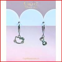ราคา (เงินแท้ S925) My Kitty Bow Earrings ต่างหูห่วงคิตตี้โบว์เพชร+ต่างหูห่วงโบว์มินิ คําแนะนําการขายที่ร้อนแรงในเดือนนี้ (1735483800540579175)