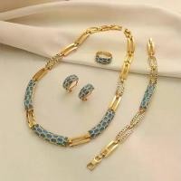 ราคา 1 Set Middle Eastern Vintage Elegant Copper Alloy Plated with Real Golden Rhinestone Inlaid Snake Pattern Earrings, Rings, Bracelets, Necklaces Jewelry Set for Women Daily Wear (1733232382084482788)