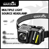 ราคา WARSUN SN08 Rechargeable LED Headlamp Motion Sensor 8 Modes Work Light for Camping & Fishing ตะเกียง จินนี่ หลอด ไฟ แคมป์ปิ้ง น้ํามัน ก๊าด โบราณ (1734845876420052652)