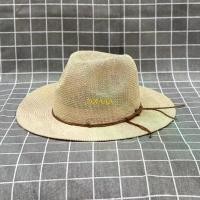 ราคา หมวกฟาง 【straw hat】 รุ่น DXAA สไตล์ตะวันตก หมวกฟางทรงกว้าง ระบายอากาศได้ดี หมวกปานามา หมวกสาน (1735239009924384609)
