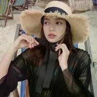 ราคา ✿หมวกสานธรรมชาติทรงDumont ปีกกว้าง hat beach✥ (1735233118403724634)