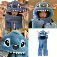 ราคา ♞พร้อมส่งหมวกกันหนาวพร้อมผ้าพันคอ สติช ลิโล่แอนด์สติช Lilo&Stitch winter hat scarf มีที่สวมมือด้วย หมวกไหมพรม 55012◎ (1734883950605796450)