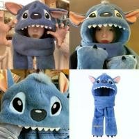 ราคา ♕พร้อมส่งหมวกกันหนาวพร้อมผ้าพันคอ สติช ลิโล่แอนด์สติช Lilo&Stitch winter hat scarf มีที่สวมมือด้วย หมวกไหมพรม 55012◎ (1735427655333021006)