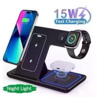 ราคา COD. 3 in 1 Wireless Fast Charge Charger, Supports Headphones and Watches. Wireless Charger Wireless Battery Chargerผลิตภัณฑ์ 5 ดาว (1734866594152351370)