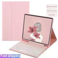 ราคา Keyboard Case for iPad 9.7/10.2/10.5/11/12.9, iPad Air 1–5, iPad Pro, iPad Mini 1–6, Slim Bluetooth PU Leather Cover (1733789191760282746)