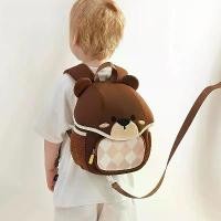 ราคา Cute Cartoon Bear Backpack for Youngsters 3-5 Years Old, Adjustable Strap Lightweight Kids' Bag with Polyester Lining, Brown and White Checkered Pattern, Perfect for Outings (1733713903850129252)