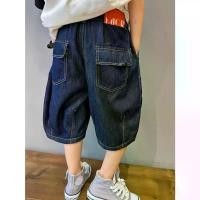 ราคา Back-to-School Season, Fashion Season: New Boys' Five-Pocket Denim Shorts, Mid-Large Kids' Wide-Leg Casual Loose-Fit Denim Pants (1734309936153003929)