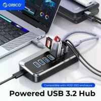 ราคา Adaptation ORICO USB Hub USB 3.0 7 Ports High Speed 5Gbps Extension Hub Type C to USB 3.0 Hub Splitter With 12V 1.5A Power Adapter For Macbook Pro Air M1 PC Laptop Accessories(M3U3) (17353680571606970