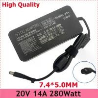 ราคา {Onplij Kin} 20V 14A 7.4*5.0MM AC Power Adapter 280W Laptop Charger for MSI GE63 9SF 9SG 8SF 8SG MS-16P7 GE65 9SF MS-16U1 GE75 RAIDER 8RE (1734894542839448995)