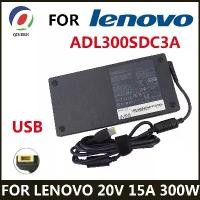 ราคา {Onplij Kin} 20V 15A 300W USB Laptop Adapter Charger For Lenovo ThinkPad R9000P R9000K Y9000K R7000P 9000P 9000K ADL300SDC3A SA10R16956 (1734894116733814179)